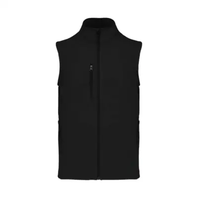 3 rétegű softshell testmelegítő mellény, fekete