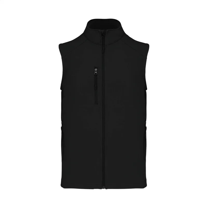 3 rétegű softshell testmelegítő mellény, fekete