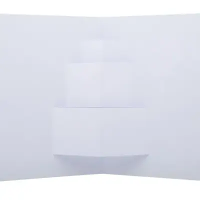 3D karácsonyi képeslap, ajándékdoboz – Dimensions, fehér
