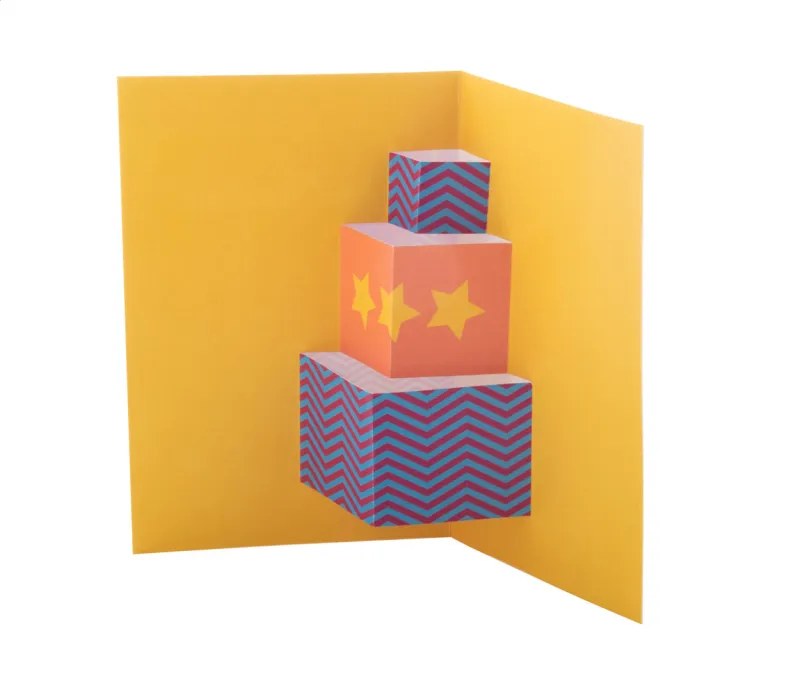 3D karácsonyi képeslap, ajándékdoboz – Dimensions, fehér