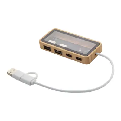 Átlátszó USB hub, natúr / átlátszó