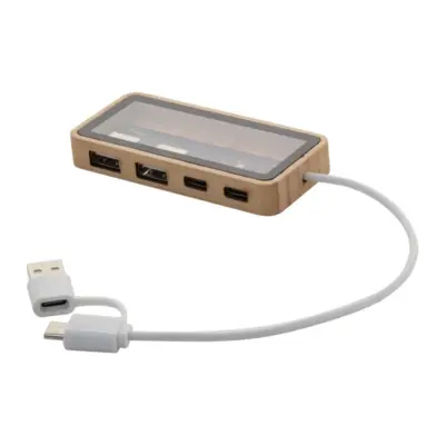 Átlátszó USB hub, natúr / átlátszó