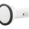 Autós USB töltő, fehér