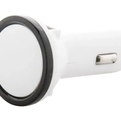 Autós USB töltő, fehér