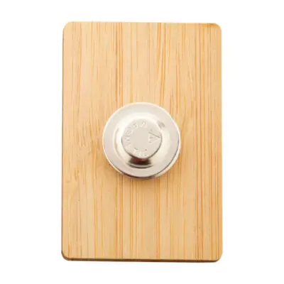Bambusz kitűző – BooBadge, natúr