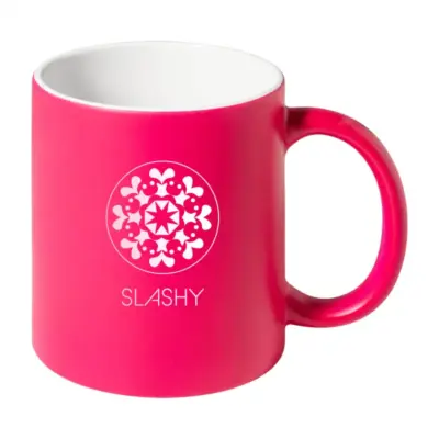 Bögre, pink / fehér