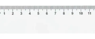 Ceruza formájú vonalzó, 12 cm, fehér