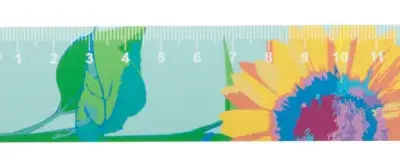 Ceruza formájú vonalzó, 12 cm, fehér