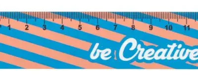 Ceruza formájú vonalzó, 12 cm, fehér