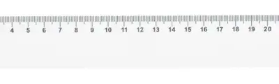 Ceruza formájú vonalzó, 24 cm, fehér