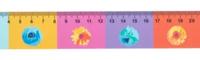 Ceruza formájú vonalzó, 24 cm, fehér