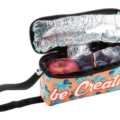 Egyedi hűtős ebédtáska – CreaSnack Panino, fekete / fehér