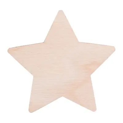 Egyedi karácsonyi hűtőmágnes, csillag – Woofri Xmas, natúr