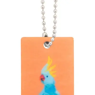 Egyedi kulcstartó, téglalap – Felty, fehér