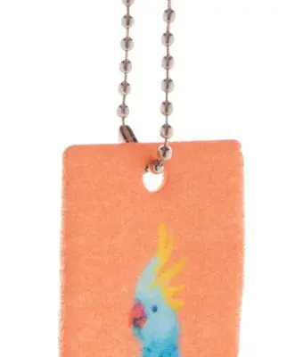 Egyedi kulcstartó, téglalap – Felty, fehér