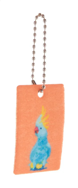 Egyedi kulcstartó, téglalap – Felty, fehér