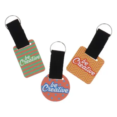 Egyedi kulcstartó, téglalap – Woody Strap, natúr