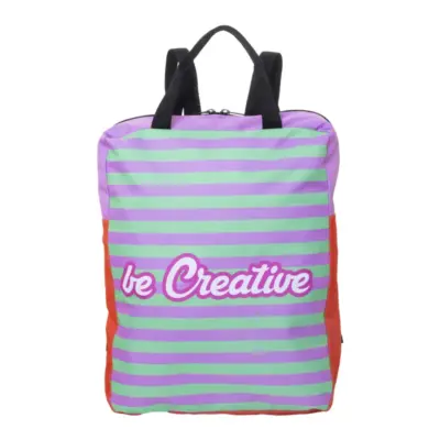Egyedi RPET laptop hátizsák – SuboBag Slimback, fekete / fehér