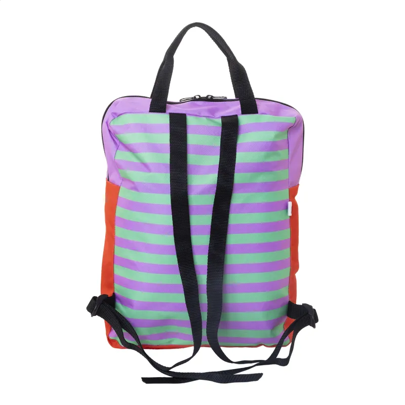 Egyedi RPET laptop hátizsák – SuboBag Slimback, fekete / fehér