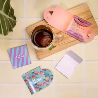 Egyedi teafilter, zöld tea – CreaTea Mug, fehér