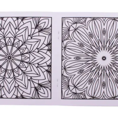 Egyediesíthető kifestő füzet, mandala – ColoBook, fehér