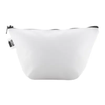 Egyediesíthető kozmetikai táska – CreaBeauty Trapeze M, fekete / fehér