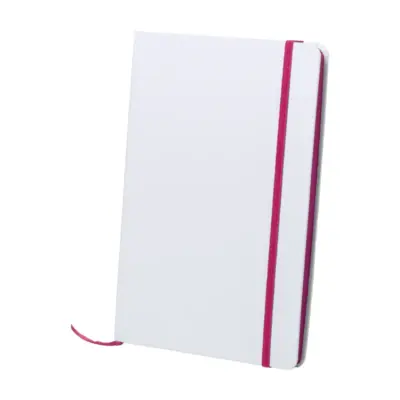 Jegyzetfüzet, pink / fehér