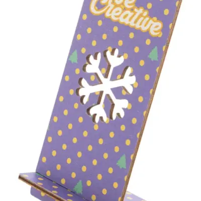 Karácsonyi mobiltartó, hópehely – Kannykka Creative, natúr