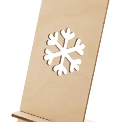 Karácsonyi mobiltartó, hópehely – Kannykka Creative, natúr