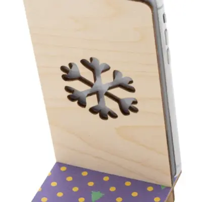 Karácsonyi mobiltartó, hópehely – Kannykka Creative, natúr
