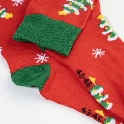Karácsonyi zokni, fa – Julsokka, piros / zöld