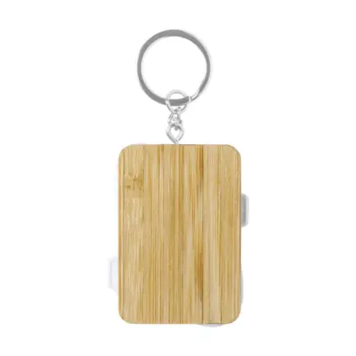 Kulcstartó USB töltőkábellel, fehér / natúr