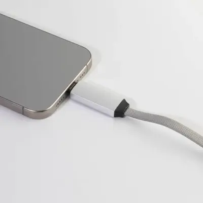 Kulcstartós 60 W-os USB-C kábel – Keycab, ezüst