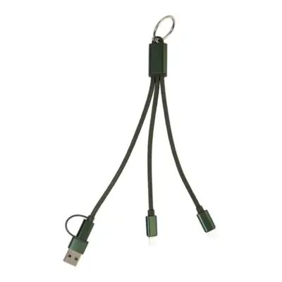 Kulcstartós USB töltőkábel – Rafob, sötét zöld