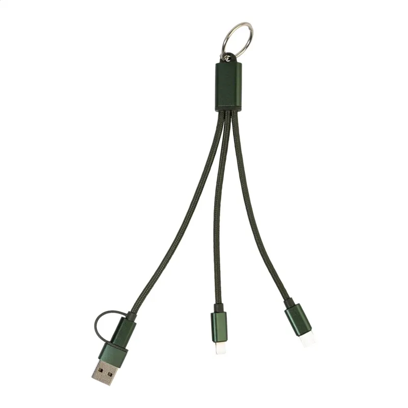 Kulcstartós USB töltőkábel – Rafob, sötét zöld