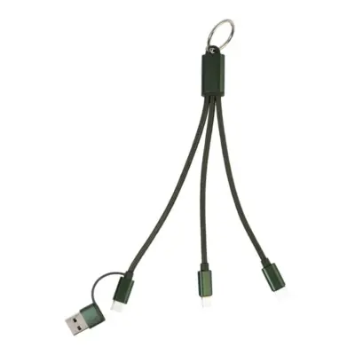 Kulcstartós USB töltőkábel – Rafob, sötét zöld
