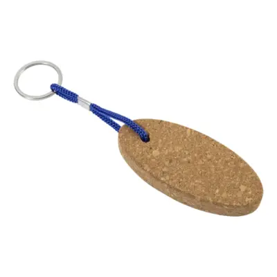 Lebegő parafa kulcstartó, kék