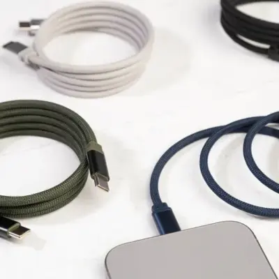 Mágneses 60 W-os USB-C kábel – Magsle, ezüst