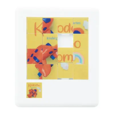 Mini csúsztatható puzzle, fehér