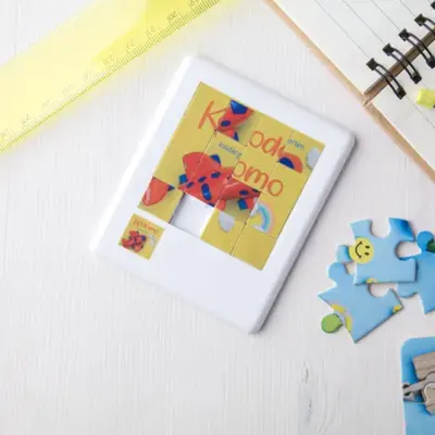 Mini csúsztatható puzzle, fehér