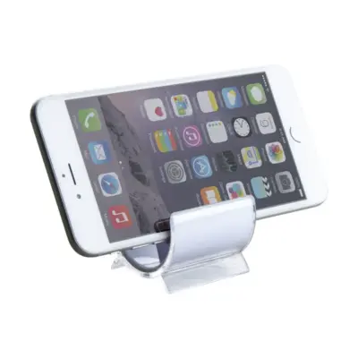 Mobiltelefon-tartó, fehér / átlátszó