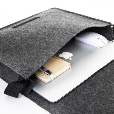 RPET filc laptop táska – Refelt Courier, sötétszürke