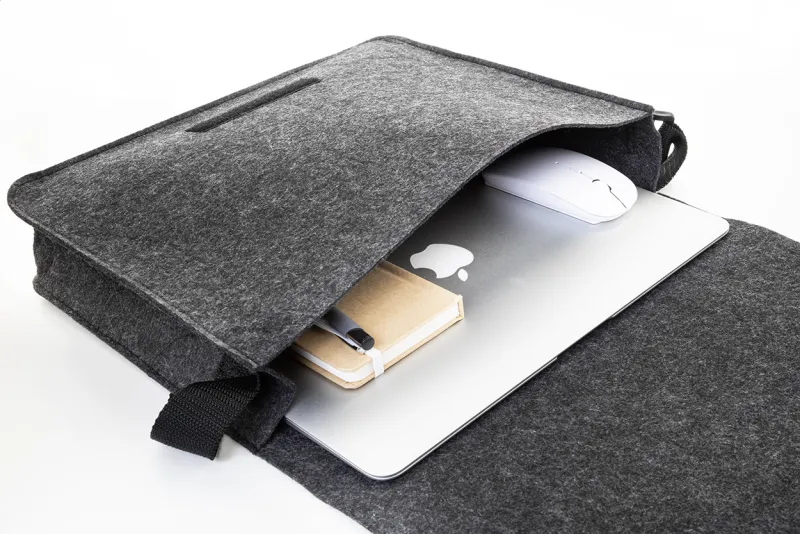 RPET filc laptop táska – Refelt Courier, sötétszürke