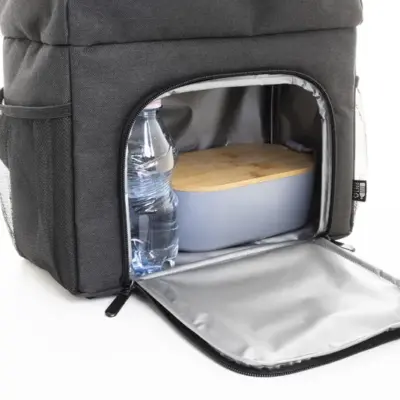 RPET hűtőtáska hátizsák – Chilltop, fekete