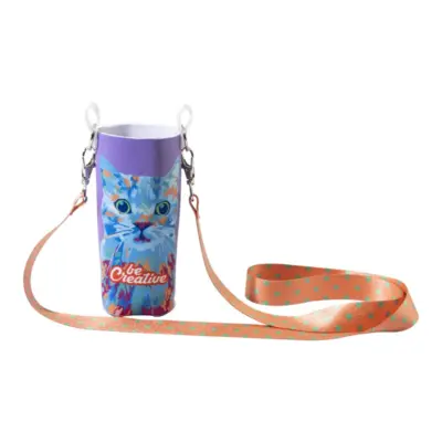 RPET italhűtő, elegáns típus – PrintCan Carry, fehér