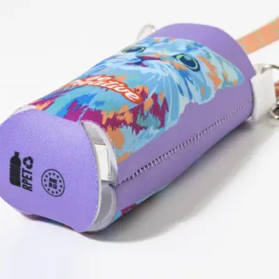 RPET italhűtő, elegáns típus – PrintCan Carry, fehér