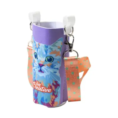 RPET italhűtő, elegáns típus – PrintCan Carry, fehér