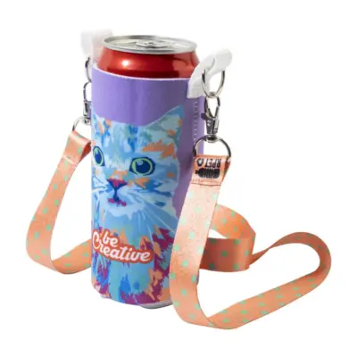 RPET italhűtő, elegáns típus – PrintCan Carry, fehér