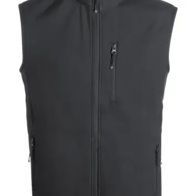 RPET softshell mellény, fekete