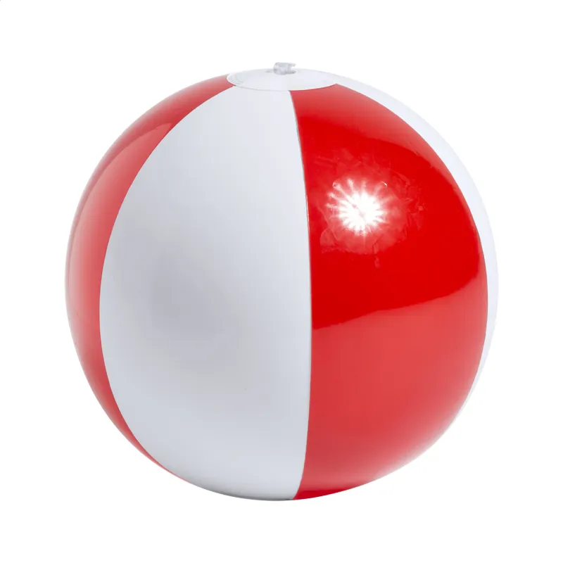 Strandlabda (ø28 cm) – Byron, piros / fehér